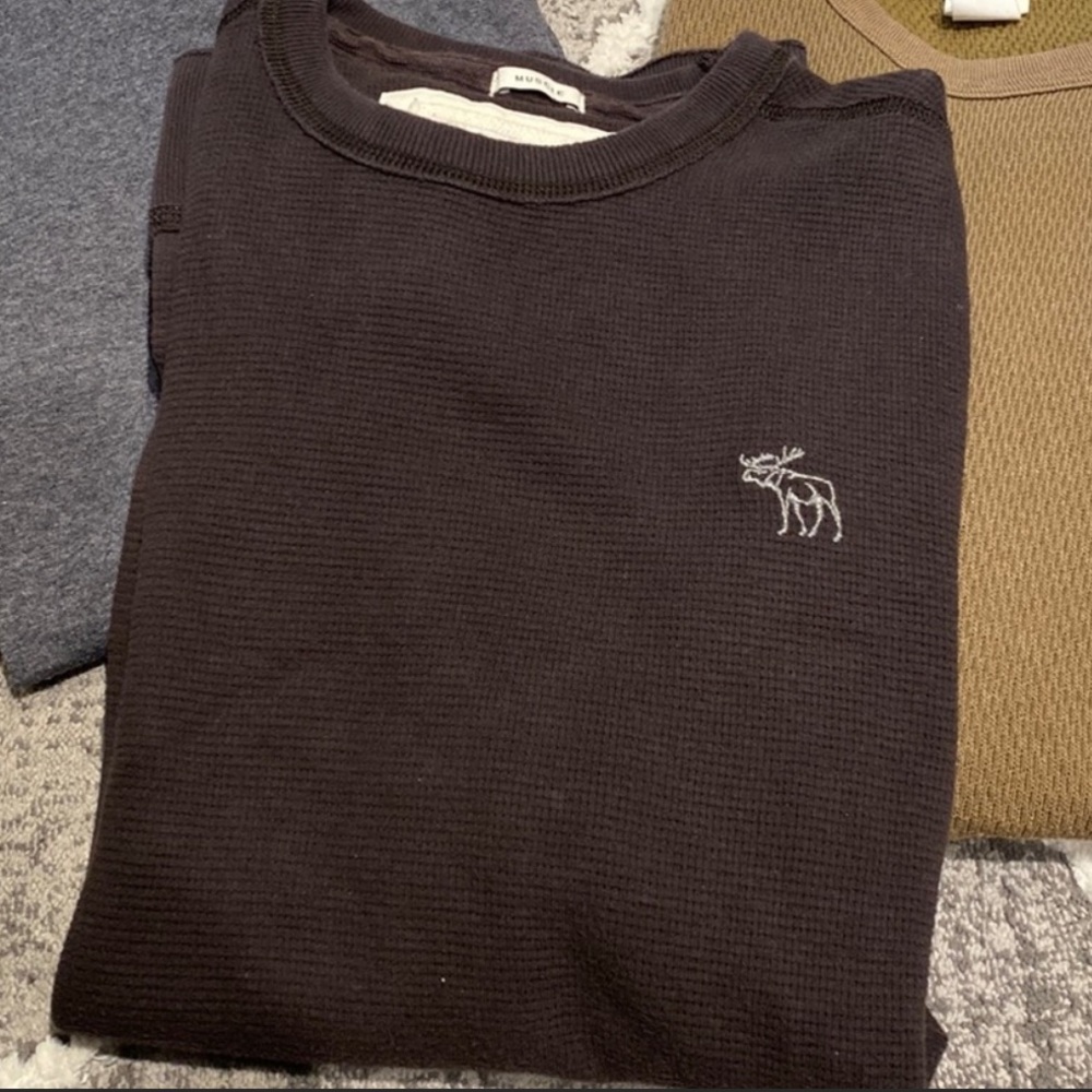 Men’s Large Abercrombie &Fitch Dark Brown Thermal
